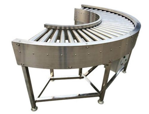 Curved Food Roller Conveyor
